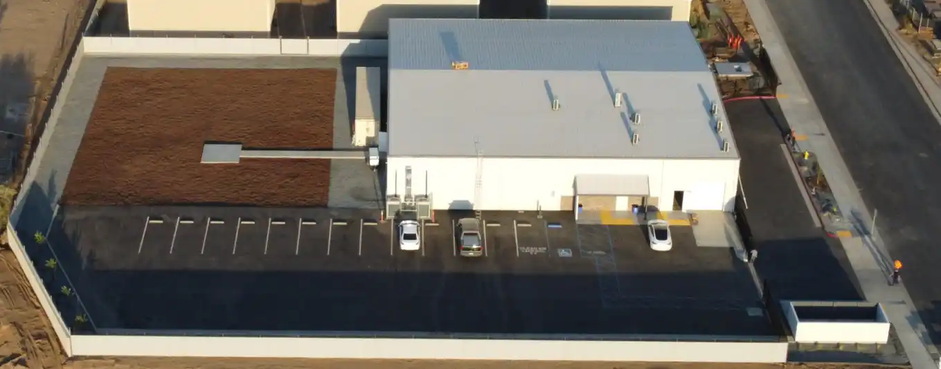 A parking lot with cars parked in it.